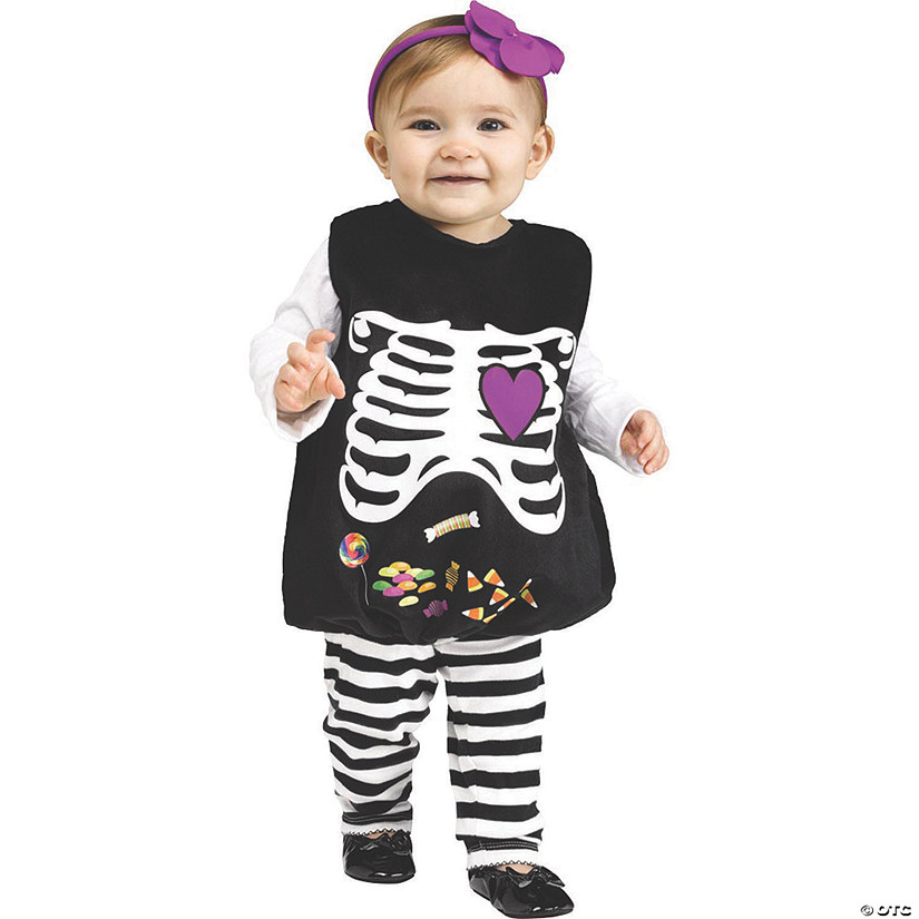 Baby Girl&#8217;s Skelly Belly Skeleton Costume - Up to 24 Months Image