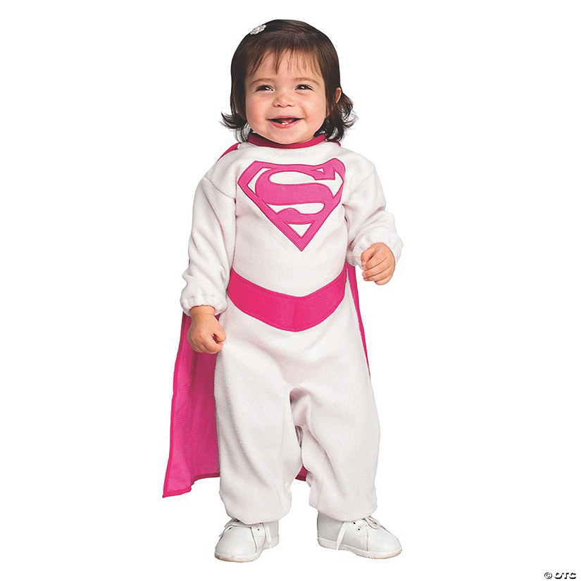Baby Girl's Pink Supergirl&#8482; Costume - 0-6 Months Image