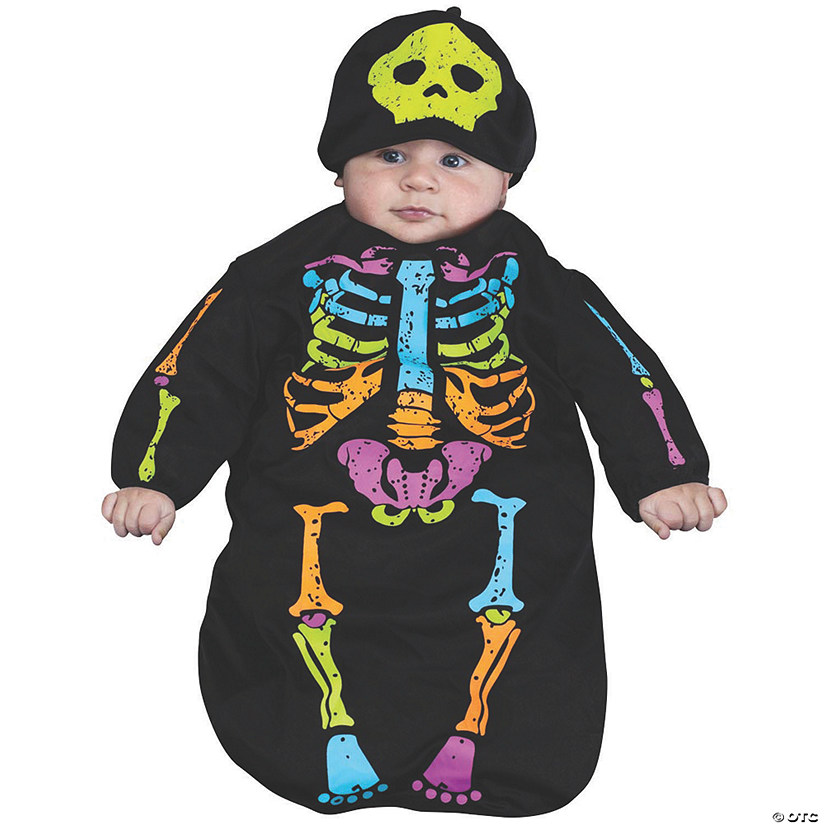 Baby Skelebaby Bunting Costume - 0-9 Months Image