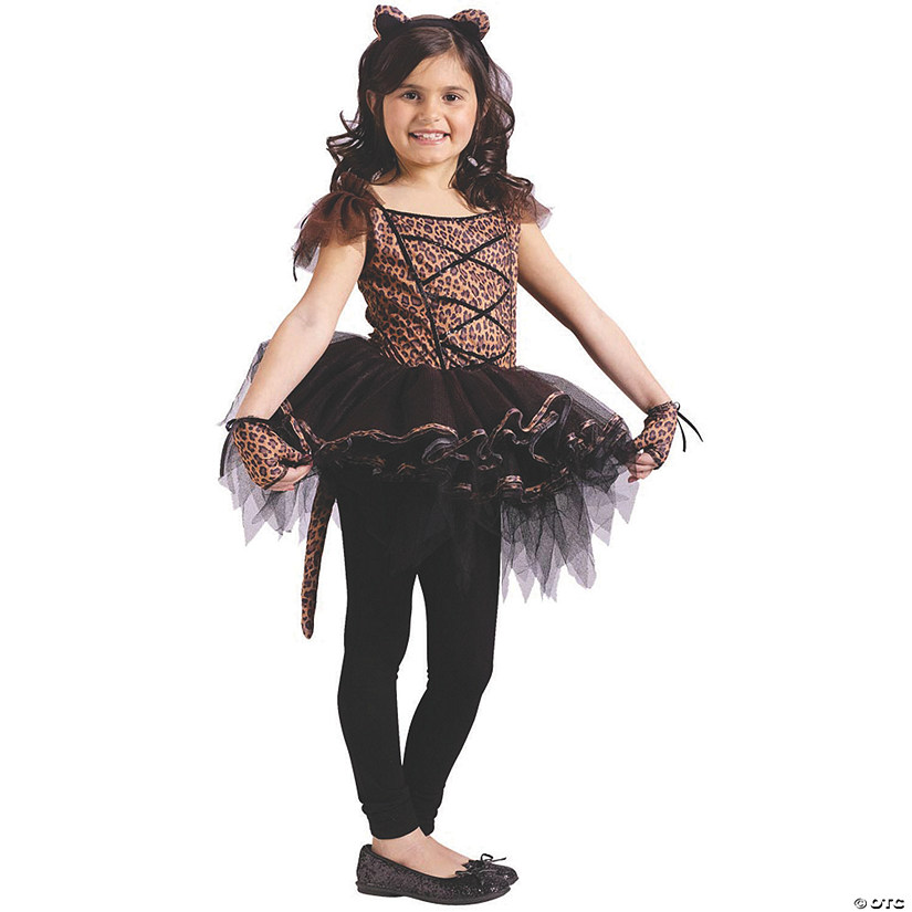Ballerina Leopard Girls Halloween Costume Image