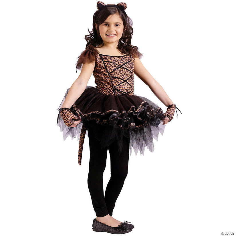 Ballerina Leopard Girls Halloween Costume Image