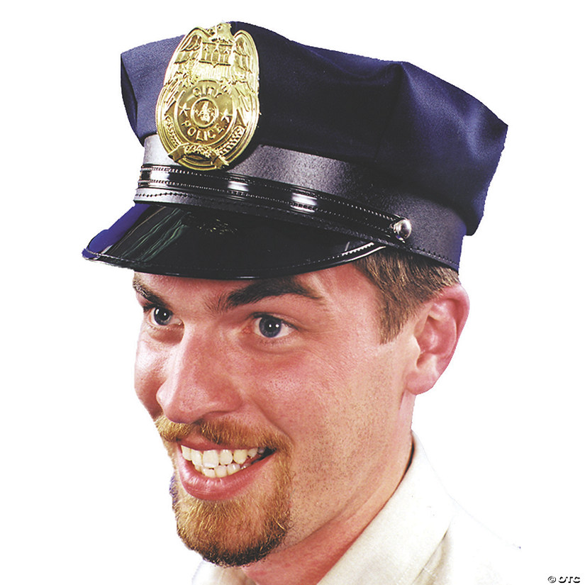 Black & Blue Police Hat Image