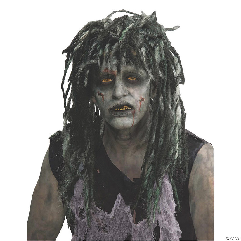 Black & White Dreads Rocker Zombie Wig Image