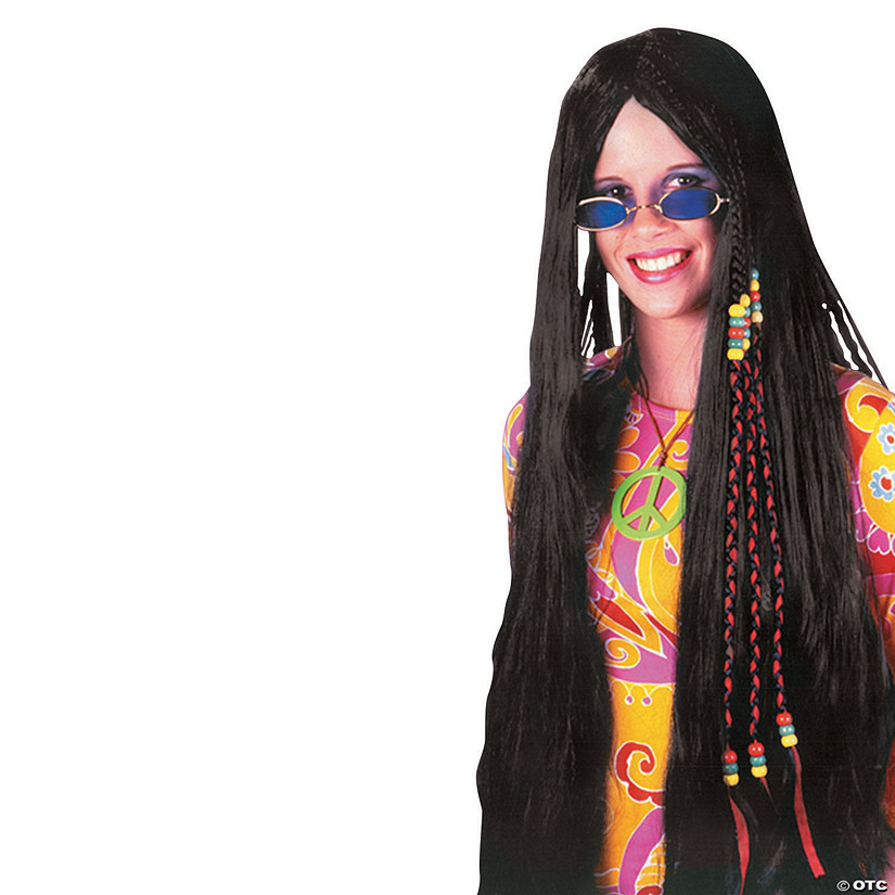 Black Braided Hippie Wig Image