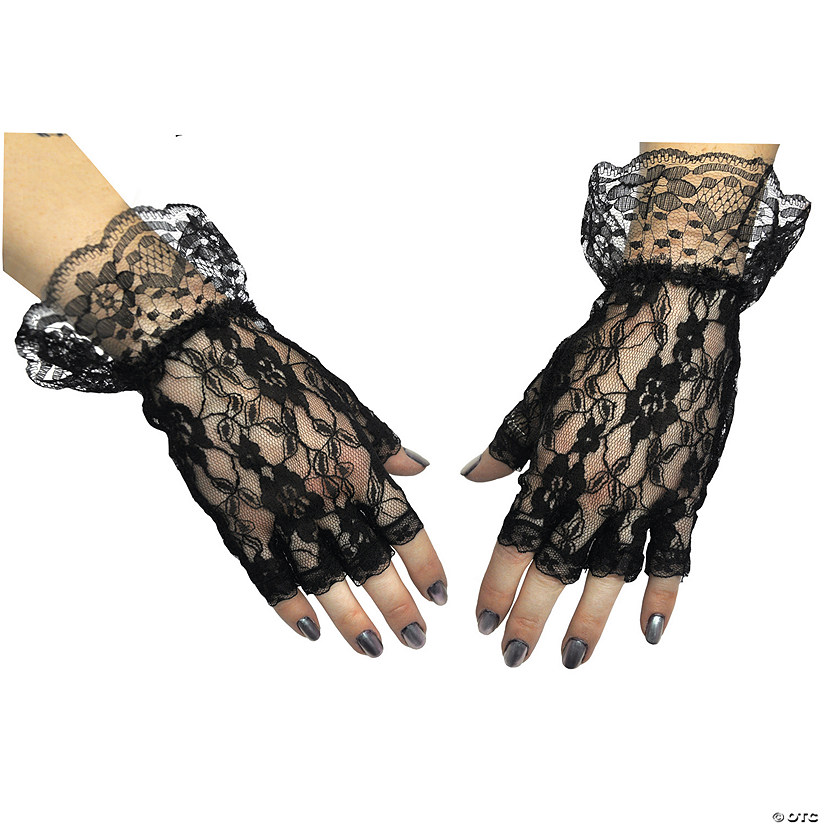 Black Fingerless Gloves Image