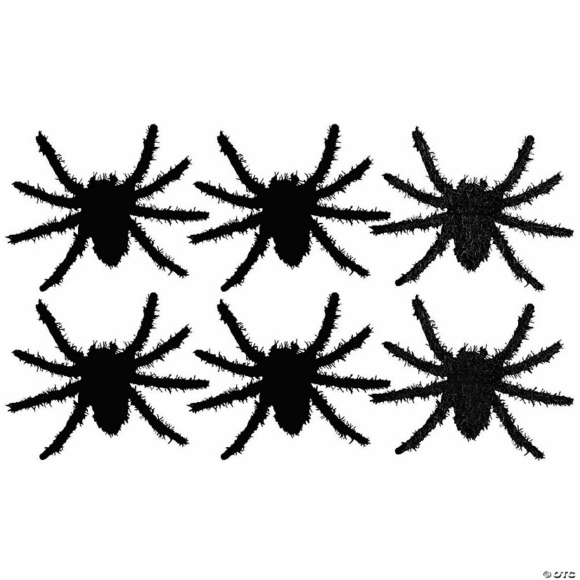Black Hairy Spiders Halloween Decoration Image