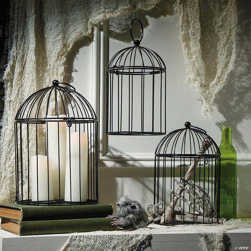 Black Metal Birdcages Tabletop Decorations - 3 Pc. Image