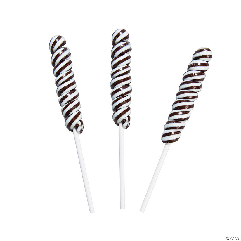 Black Mini Twisty Lollipops - 24 Pc. Image