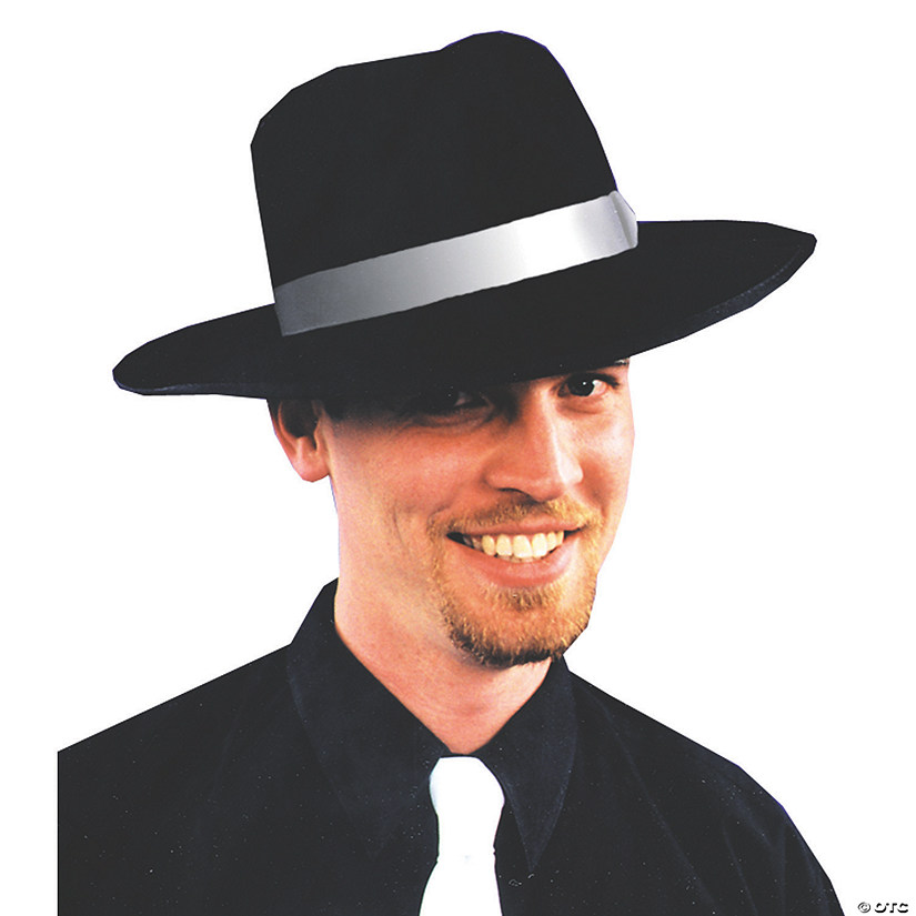 Black Zoot Hat with White Band - Medium Image