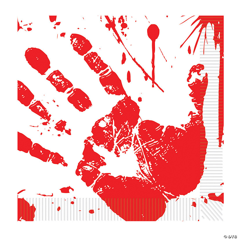 Bloody Handprint Napkins Image