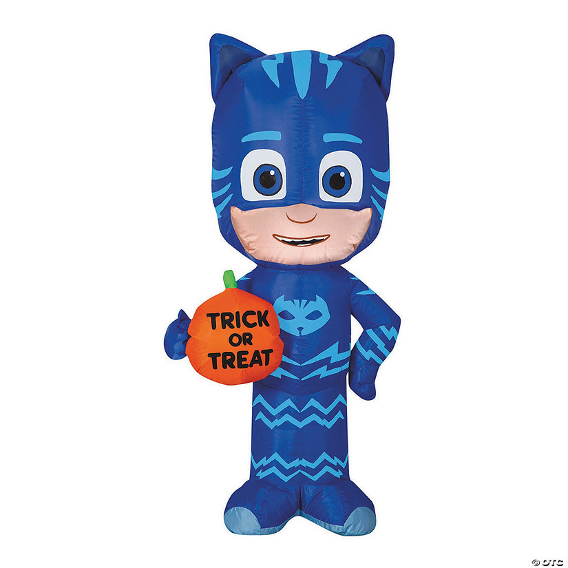 Blow Up Inflatable Catboy with Pumpkin Halloween Decoration Outdoor Yard Decoration Image