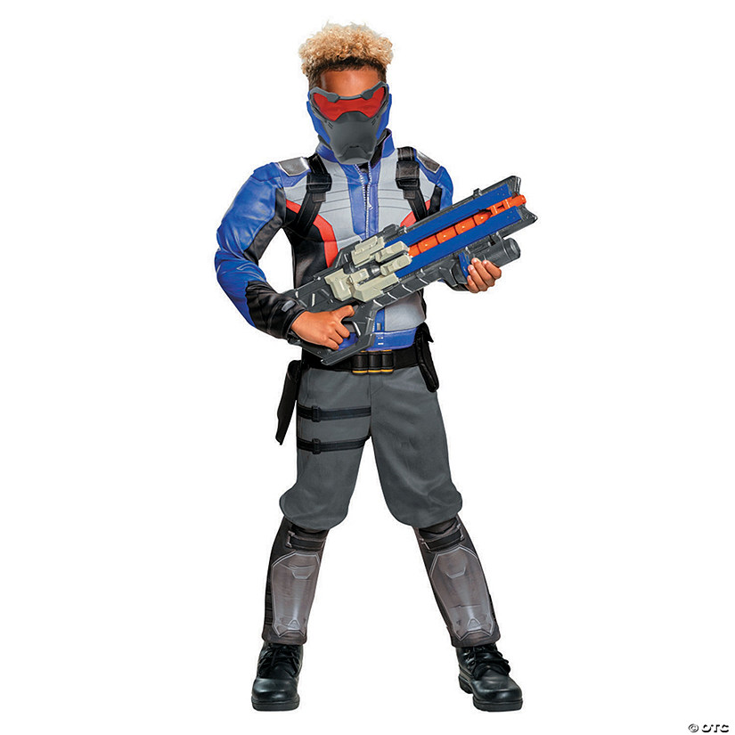Boy&#8217;s Classic Muscle Overwatch Soldier: 76 Costume - Extra Small Image