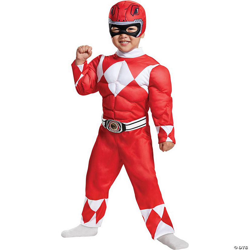 Boy&amp;#8217;s Muscle Chest Power Rangers&amp;#8482; Red Ranger Costume Image