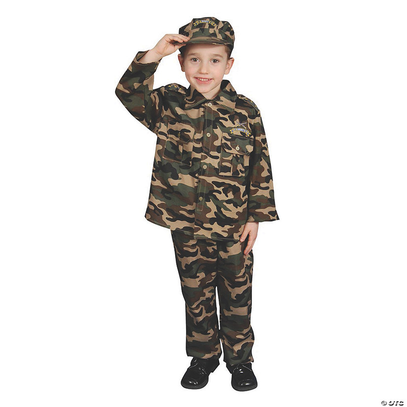 Boy's Army Costume Medium Halloween Express