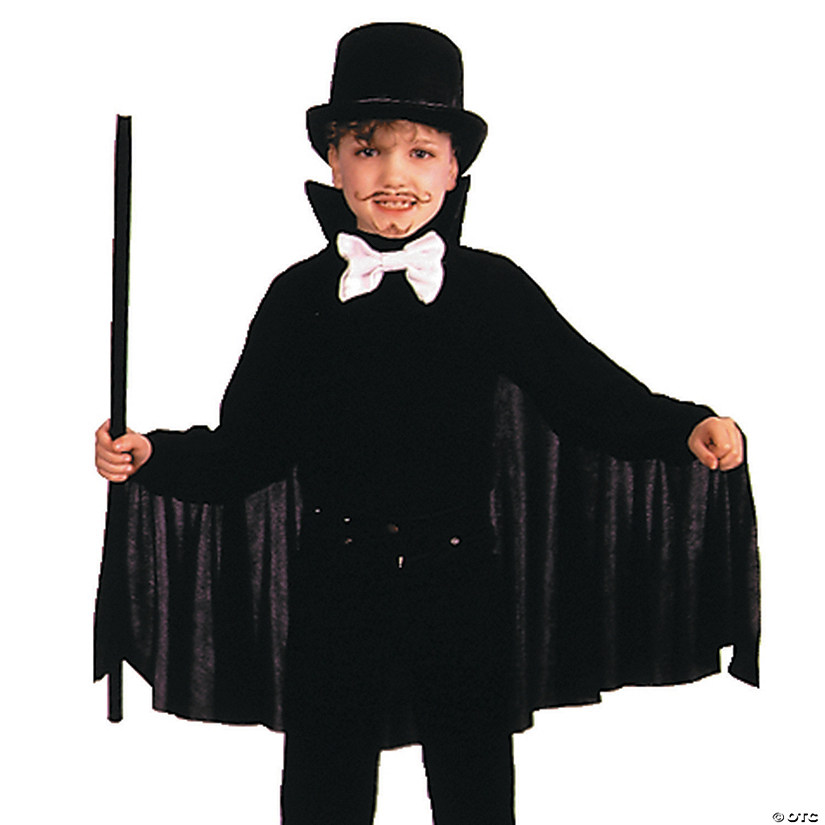 Boy's Black Cape Costume Image