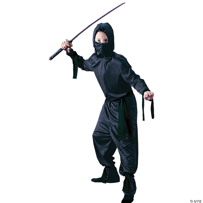 Boy's Black Ninja Costume Image