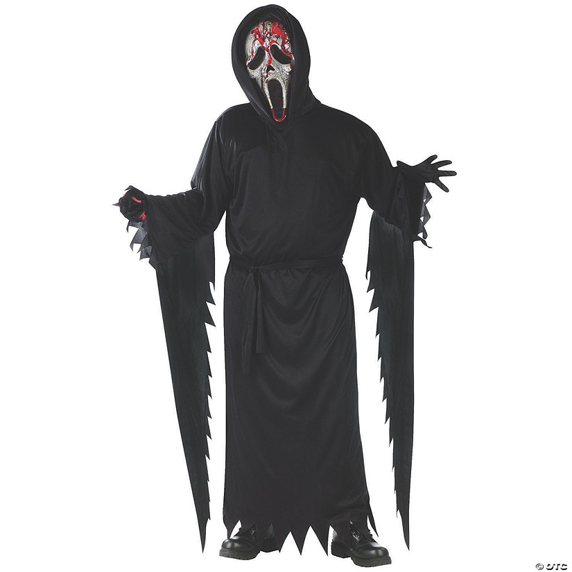 Boy's Bleeding Zombie Ghost Face Costume - Large Image