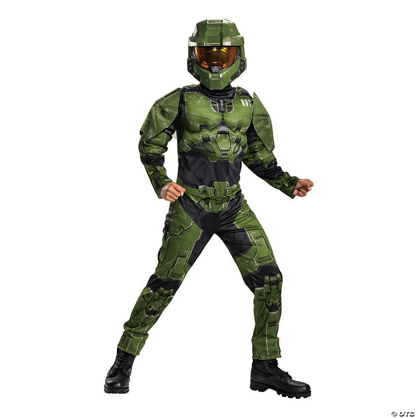 Boy's Classic Muscle Master Chief Infinite Costume Image
