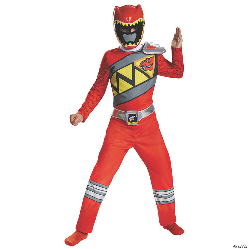 Boy's Classic Red Ranger Dino Costume - Large Image