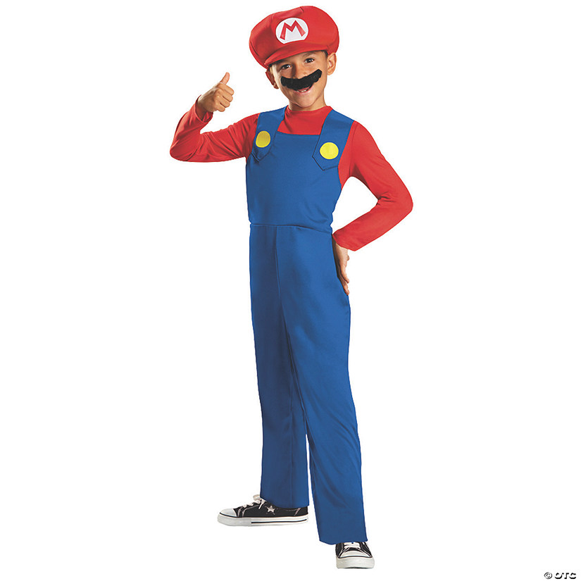 Boy's Classic Super Mario Bros.&#8482; Mario Costume - Medium 7-8 Image