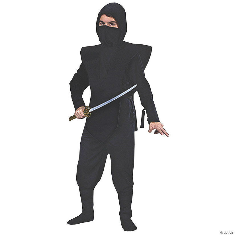 Boy's Complete Black Ninja Costume - Small Image