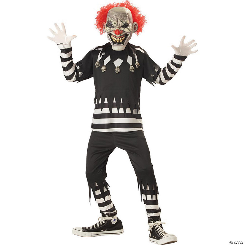Boy's Creepy Clown Costume - Large Image