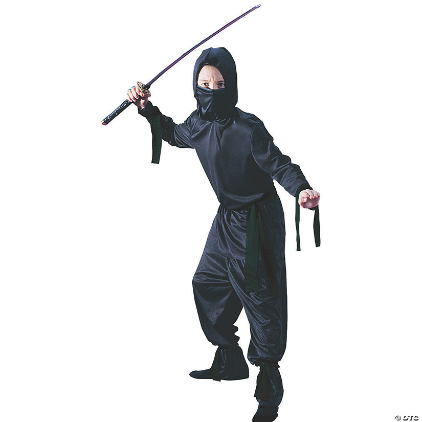 Boy's Deluxe Black Ninja Costume - Small Image