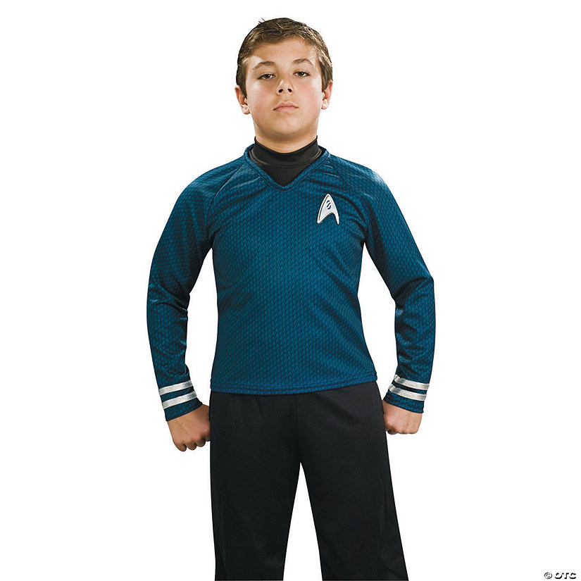Boy's Deluxe Blue Star Trek Uniform Costume - Medium Image
