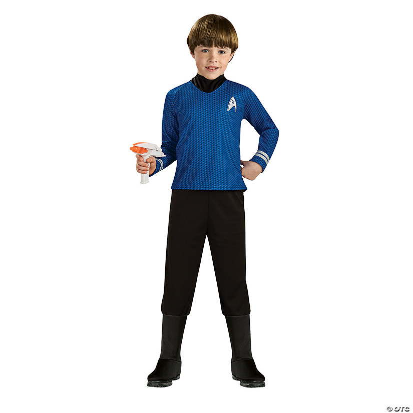 Boy's Deluxe Blue Star Trek Uniform Costume - Small Image