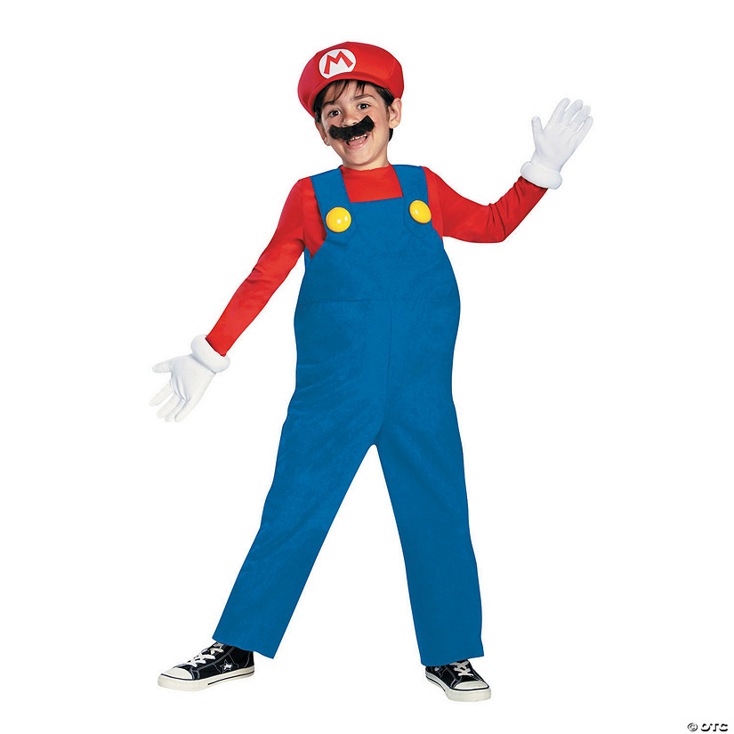 Boy's Deluxe Mario Costume - Large Image