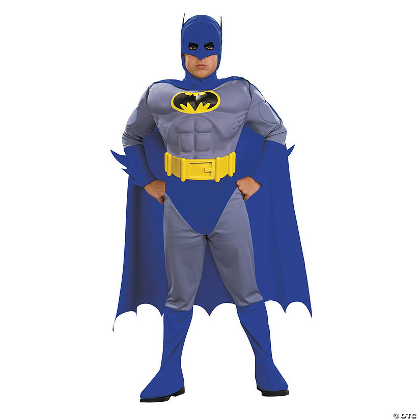 Boy's Deluxe Muscle Batman&amp;#8482; Costume - Medium Image