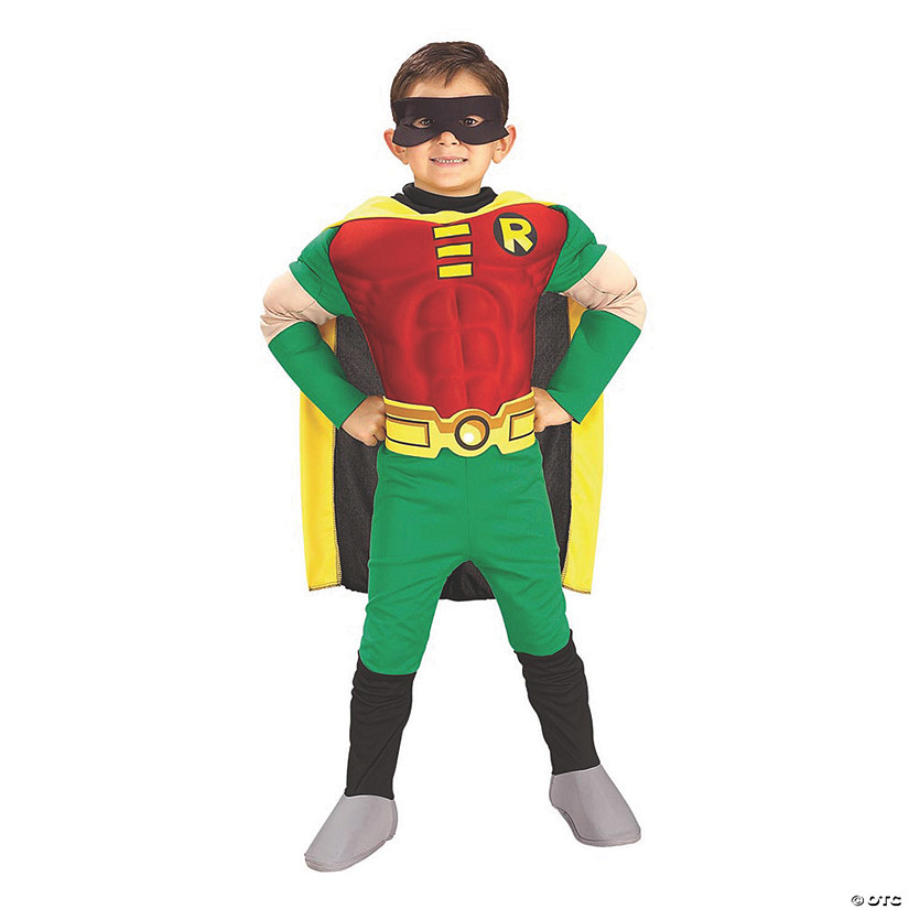 Boy's Deluxe Muscle Chest Robin Costume - Large Image