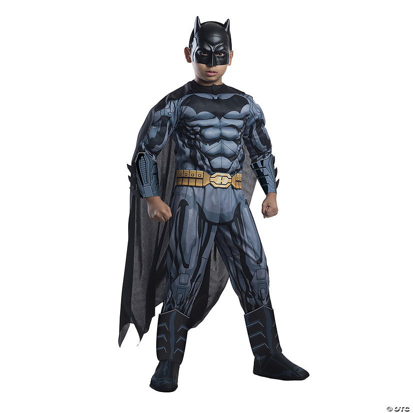Boy's Deluxe Photo-Real Muscle Chest Batman Costume Image