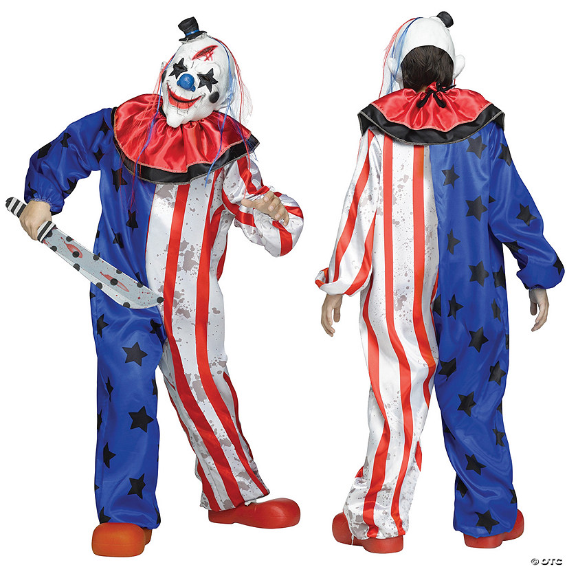 Boy's Evil Clown Costume Image