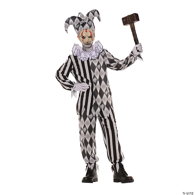 Boy's Evil Harlequin Costume Image