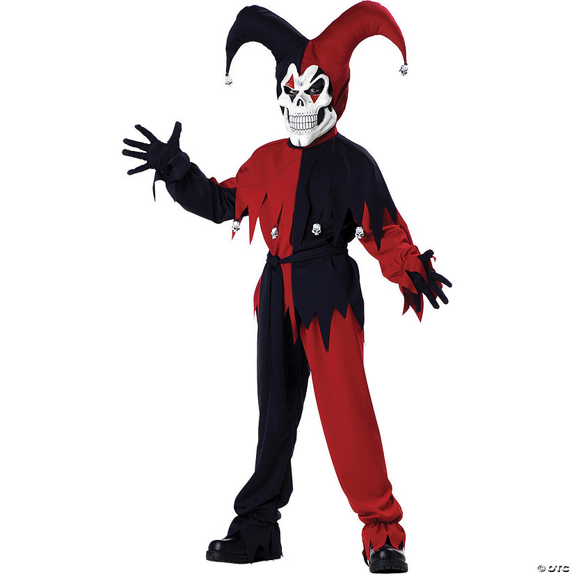 Boy's Evil Jester Costume - Large Image