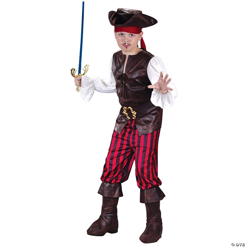 Boy's High Seas Buccaneer Pirate Costume - Large Image