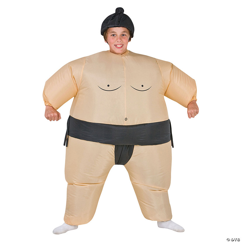 Boy's Inflatable Sumo Costume Image