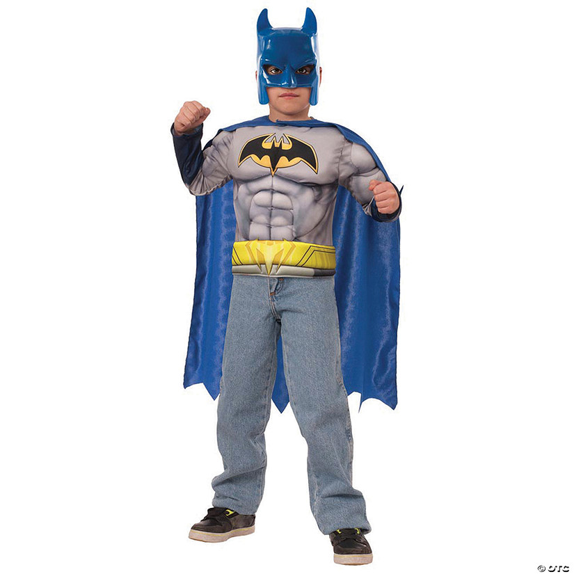 Boy's Muscle Chest Batman Costume - Small Image