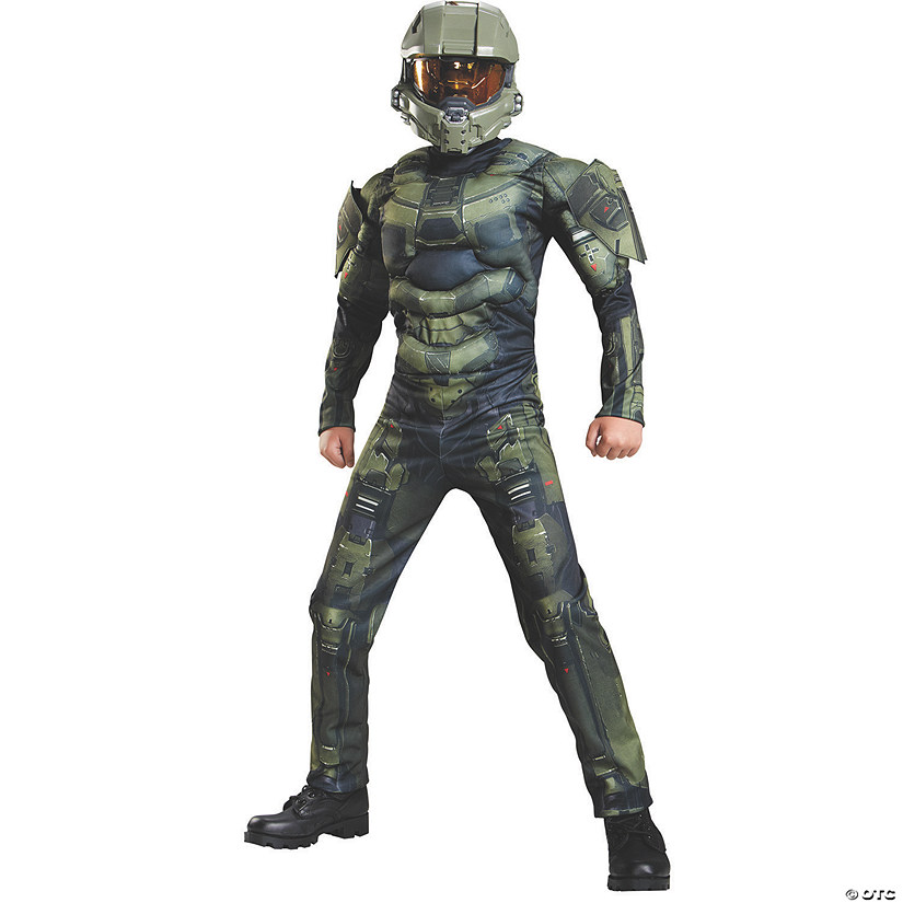 Boy's Muscle Classic Master Chief Costume - Extra Large Image