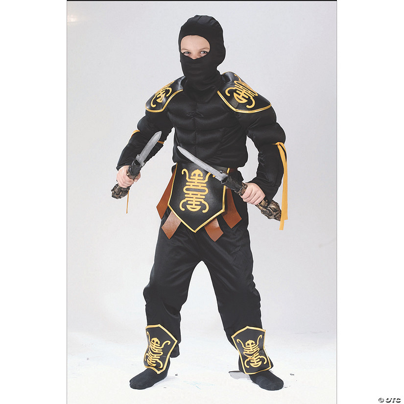 Boy's Muscle Ninja Warrior Costume - Large Image