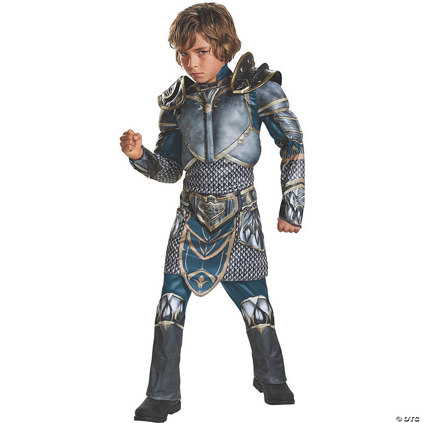 Boy's Muscle World of Warcraft Lothar Costume - Medium Image