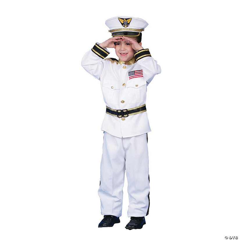 Boy's Navy Admiral Costume Image