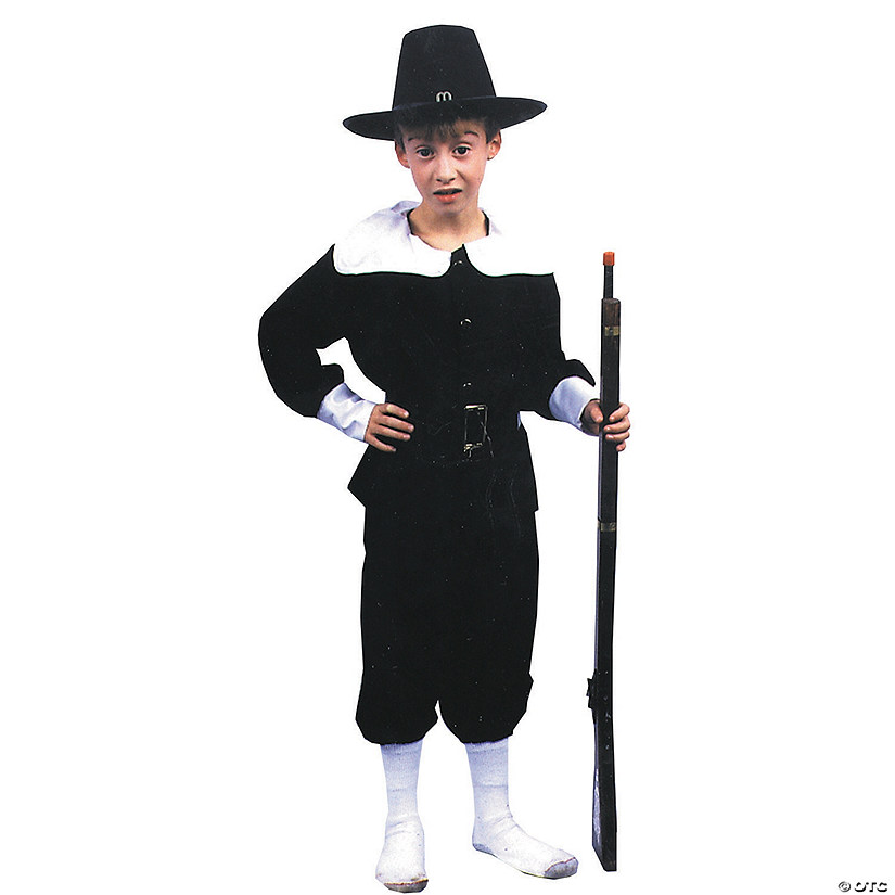 Boy's Pilgrim Boy Costume - Medium Image