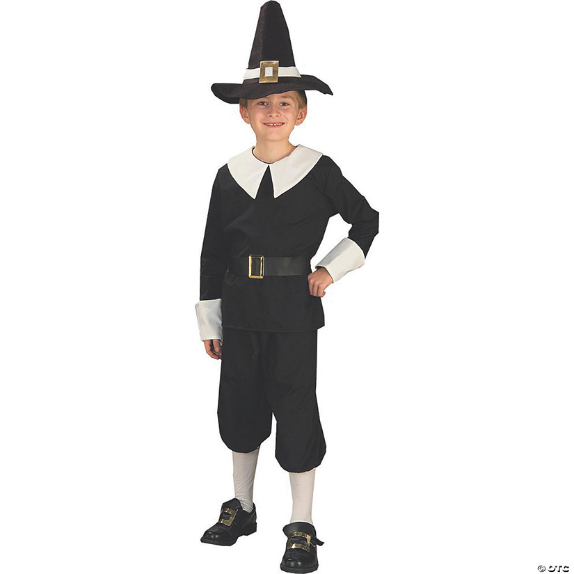 Boy's Pilgrim Costume - Medium Image