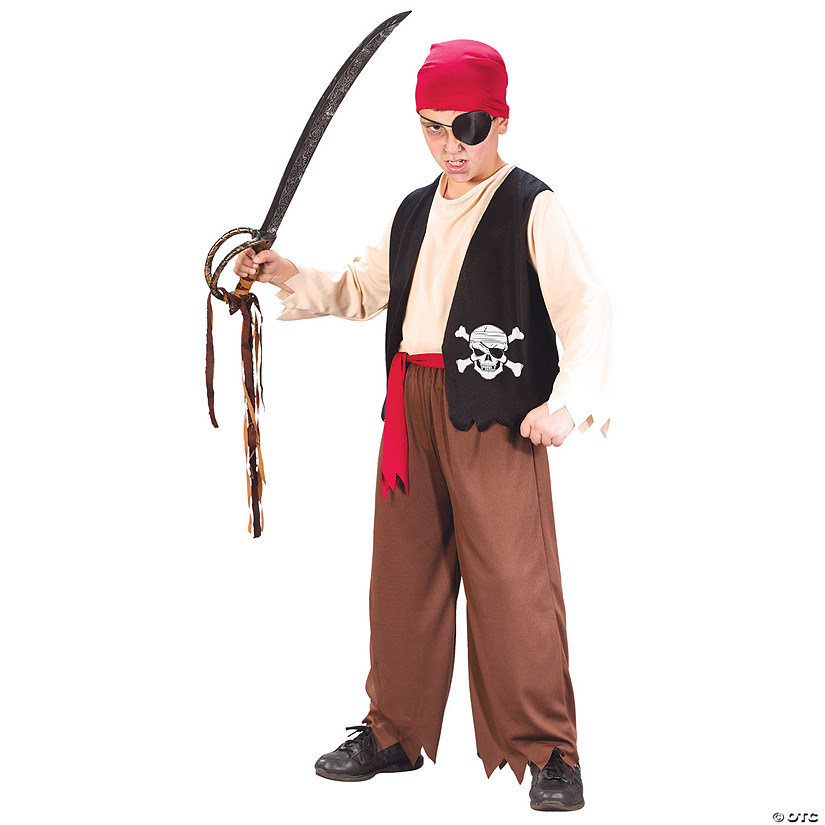 Boy's Playful Pirate Costume Image