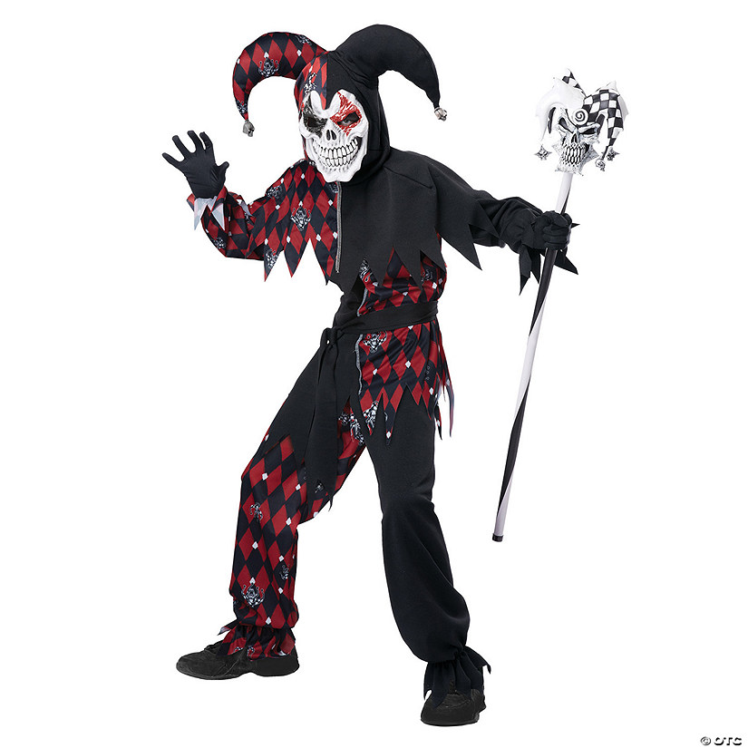 Boy's Sinister Jester Costume Image