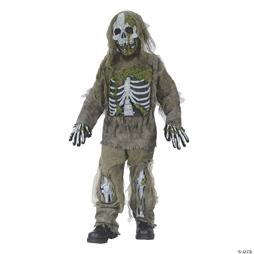 Boy's Skeleton Zombie Costume - Small Image