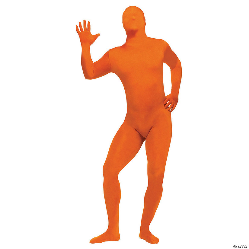 Boy's Skin Suit Orange Costume - Extra Large Image