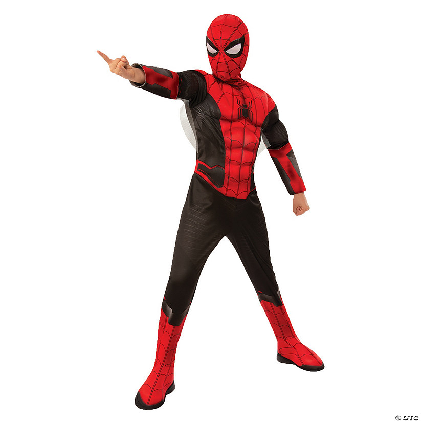 Boy's Spider-Man: Far From Home Deluxe Red & Black Spider-Man Costume Image